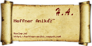 Heffner Anikó névjegykártya